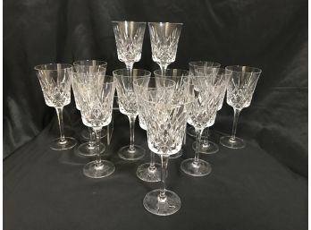 14pc Heavy Weight Noritake D'Orsay Wine Glasses  - MSRP Replacements $48 Each