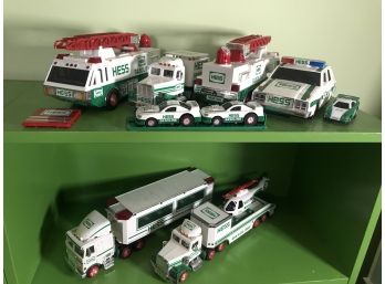 9PC Lot Of  Vintage Hess Trucks & Vehicles - 1991-1997 Editions