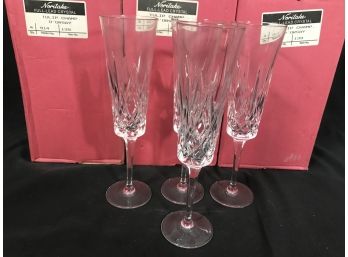 24 PC Noritake Crystal Tulip Champagne Glasses, D'Orsay Pattern #914, Item# 138, In Boxes!