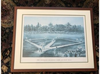 Currier & Ives Lithograph  - The Grand American Game Of Base Ball 1866
