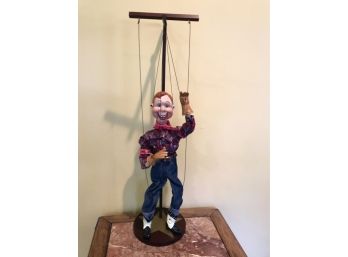 Howdy Doodie Porcelain Marionette Doll By Danbury Mint - 16' Tall, Stand Is 24'