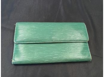Authentic Louis Vuitton International Wallet - Borneo Green Epi Leather  - Made In Spain