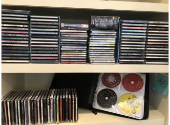 CD's - HUGE LOT - 120 Plus And  Nylon Case Full - Theater, Classical, Pop And 3 Storage Trays