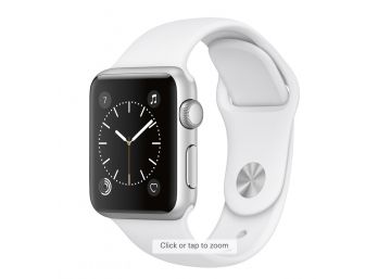 Apple Watch Series 1 38mm Silver Aluminum Case White Sport Band Silver Aluminum NEW Plus Extra Band
