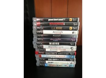 14PC Lot PS3 Games - In Cases With Booklets - Call Of Duty, Assassins, Bioshock, Grand Theft Auto