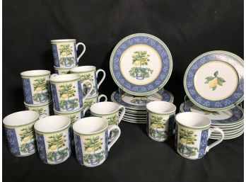 30PC Villeroy & Boch Switch 3 Corfu Porcelain China Set, Country Collection - Excellent Condition