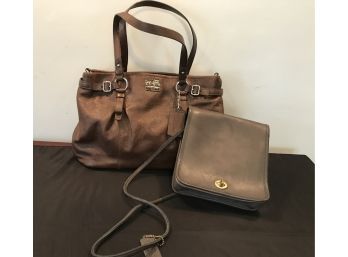 2 Piece Vintage Coach Handbags - Madison And Legacy Trail Flap Bag