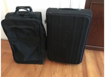 Seque Black Rolling Suitcase And Tumi Expanding Rolling Duffle