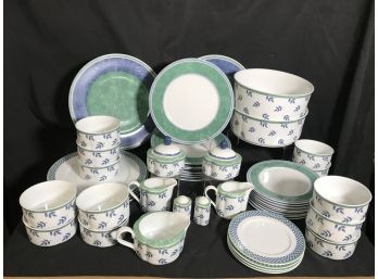 46PC Villeroy & Boch Switch 3 Costa & Castel Porcelain China Set - Country Collection- Very Good Condition!