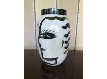 Vintage Kosta Boda Eve And The Serpent By Ulrica Hydman Vallien Modern Vase - Limited Edition, Signed 6'H