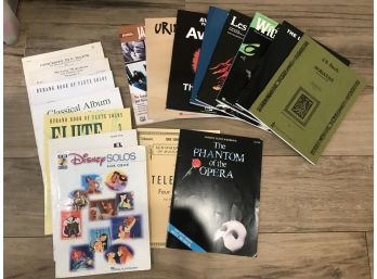 For The Love Of Music - 17pc Music Song Book Lot - Wicked, Phantom Of The Opera, Disney, Bach