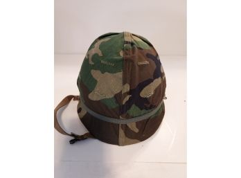 Vintage Military Helmet With Camouflage
