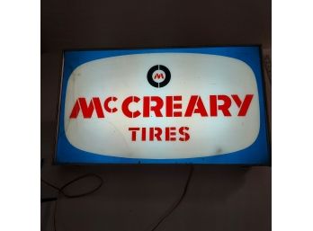 McCreary Tires Lighted Advertising Sign