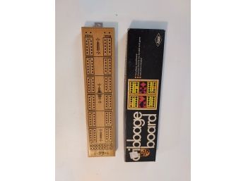 Cribbage Board In Original Box And Pegs