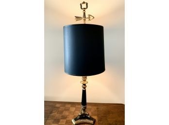 Vintage Black Patinated Neo Classical Table Lamp