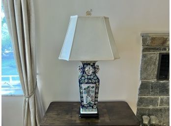 Chinese Hand Painted Export Vase Mounted As A Lamp