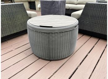 Rattan Style Outdoor Storage Unit (contents Not Included)