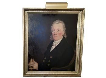 Oil On Panel 'Portrait Of A Gentleman' (American) Early 19th Century - Unsigned