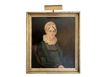 Oil On Panel 'portrait Of A Gentlewoman' (American) Early 19th Century - Unsigned