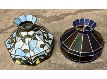 Two Stained Glass Shades