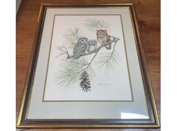 Albert Earl Gilbert 'the Screech Owl' Lithograph