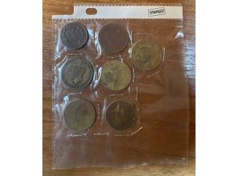 Seven English Coins