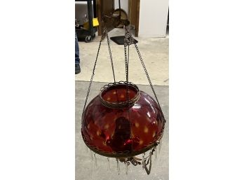 Victorian Ruby Glass Fixture