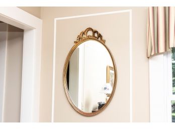 Ornate Gilded Beveled Bow Mirror