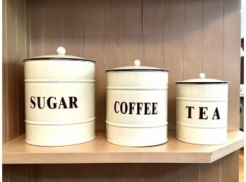 Sugar, Coffee, And Tea Canisters