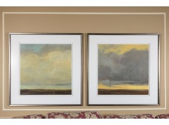 Pair Of Skyline Series Limited Edition Giclee Prints By Kim Coulter For Ethan Allen