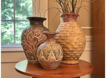 3 Decorative Ceramic Vases