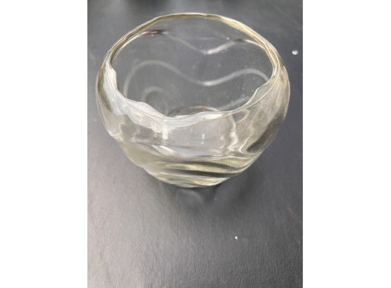 Vintage Clear Handmade Glass Vase