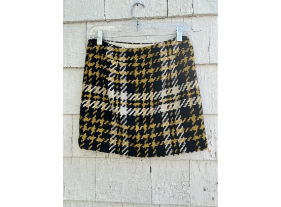 J. Crew Yellow Wool Plaid Skirt
