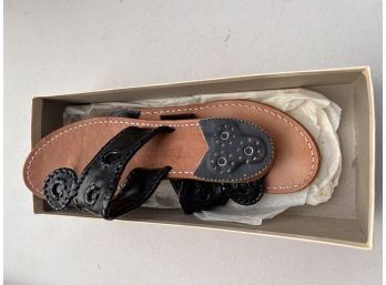 Jack Rogers Black Leather Sandals