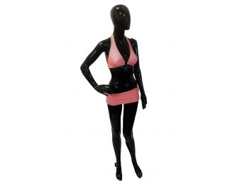 70' Black Full Body Female Mannequin Hand On Hip With Stand  Removeable Body Parts