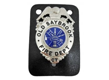 Vintage Old Saybrook CT Fire Department Badge
