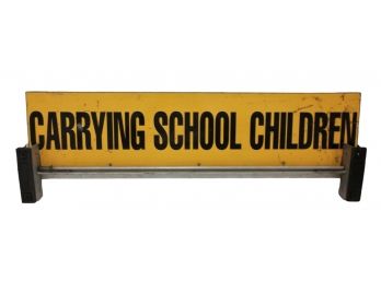 Vintage Carrying School Children Bus Van Car Roof Topper Sign