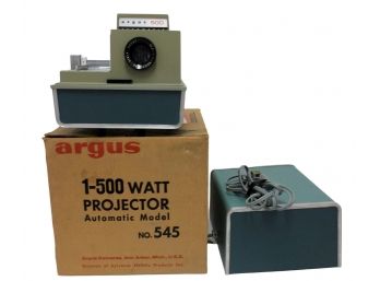 New Old Stock Vintage Argus  1-500 Watt Projector Automatic Model #545