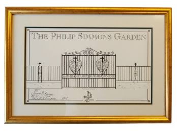 Phillip Simmons  1912-2009 Hand Signed Limited Edition 'The Phillip Simmons Garden'