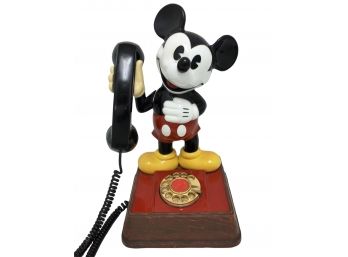Vintage Mickey Mouse Made In Japan Rotary Dial Telephone