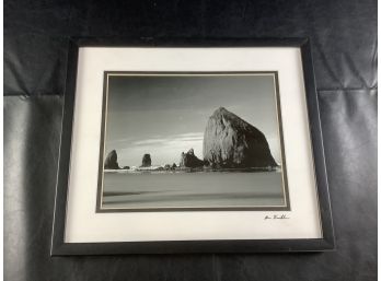 Framed Signed Black And White Photograph