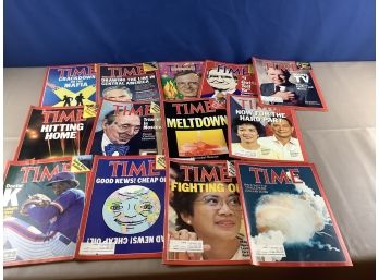 Lot 0f 13 Vintage Time Magazines  (1984-1986)