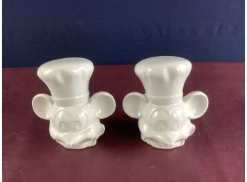 Vintage Walt Disney Mickey Mouse Large Salt And Pepper Shakers