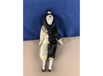 Black And White Porcelain Clown Doll