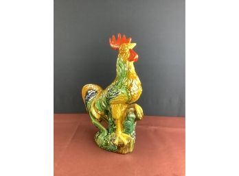 Colorful Porcelain Rooster Figurine