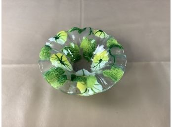 Handpainted  Decorative Floral Dish