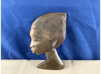 Woman's  Face And Head - Made Of Wood