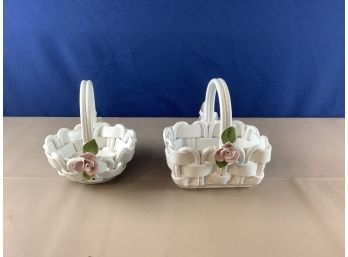 Pair Of Porcelain Baskets