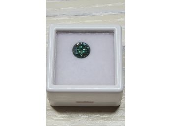 (CERTIFICATE REPORT) 1.20 CTW Fancy Blue Diamond Moissanite (VVS) Brilliant Cut Loose Stone