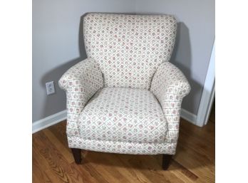 VERY Comfortable Club Style Chair From CALICO CORNERS - GREAT Looking Chair - Simple Floral Pattern - NICE !